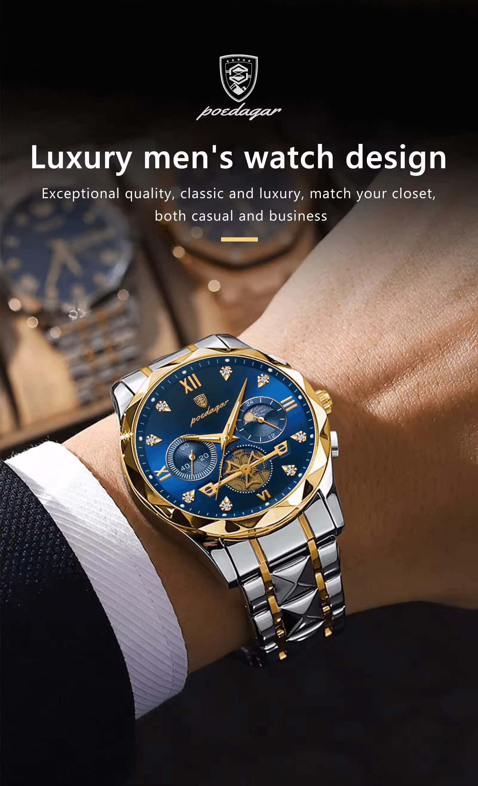 Reloj POEDAGAR 996 de Lujo para Hombre